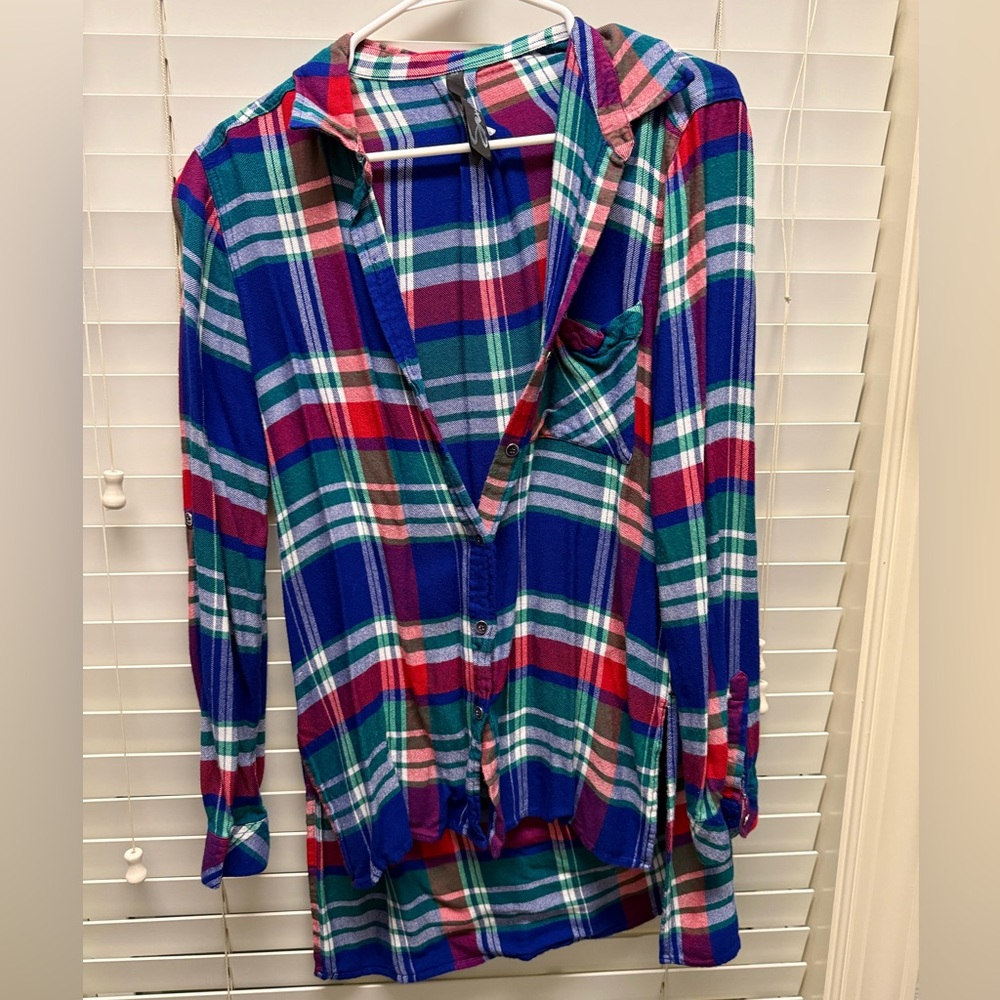 Seven7 Multicolor Plaid Button up Shirt